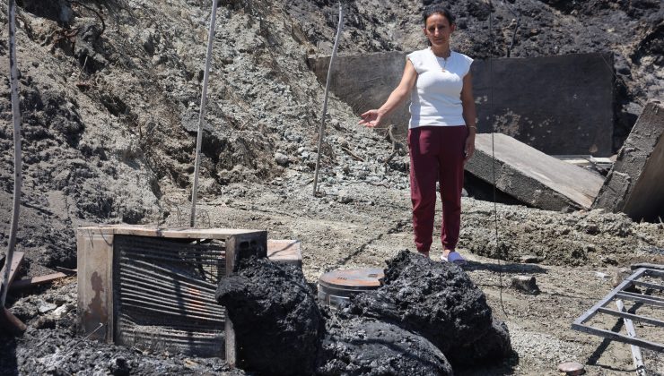 DEPREMDE EVİ YIKILAN KADININ YENİ YUVASI İÇİN ALDIĞI EŞYALAR YANGINDA KÜL OLDU  