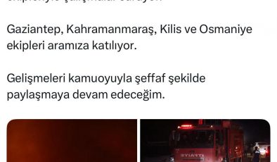 ÖNTÜRK’TEN YANGINLA İLGİLİ AÇIKLAMA 