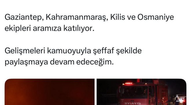 ÖNTÜRK’TEN YANGINLA İLGİLİ AÇIKLAMA 