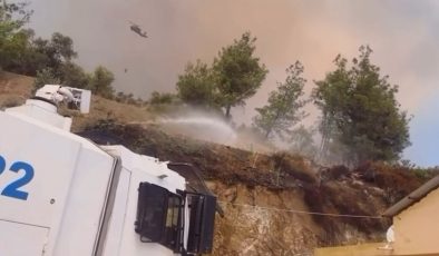 HATAY’DA EMNİYET TOMA’LARI YANGIN BÖLGESİNDE 
