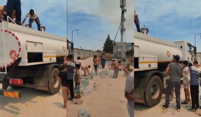 HATAY’DA KONTEYNER KENTTEKİ ÇOCUKLAR DA YANGIN SEFERBERLİĞİNE KATILDI 
