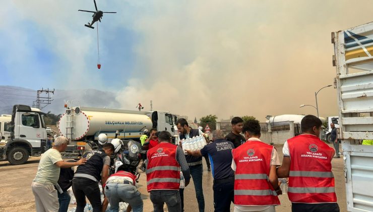 YAYLADAĞI’NDAN YANGIN BÖLGESİNE DESTEK SÜRÜYOR