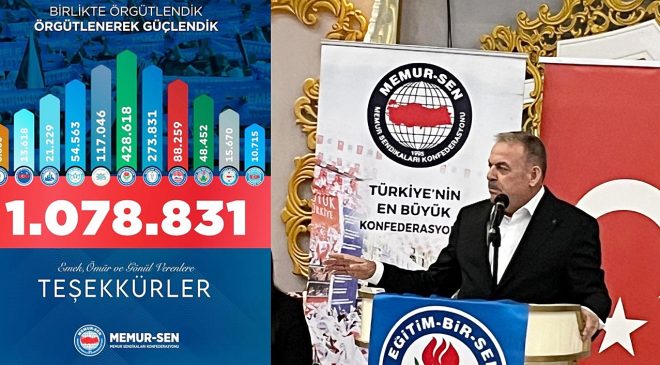 MEMUR-SEN ÜYE SAYISINDA ZİRVEDE!