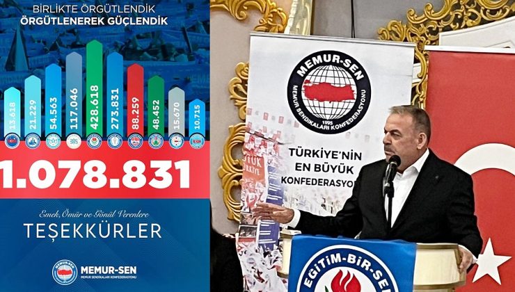MEMUR-SEN ÜYE SAYISINDA ZİRVEDE!