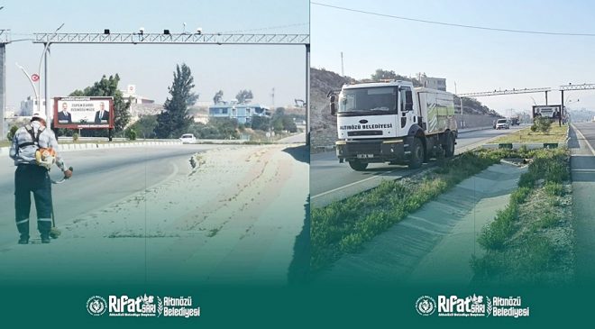 ALTINÖZÜ’NDE TEMİZLİK SEFERBERLİĞİ DEVAM EDİYOR