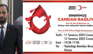 BAŞKAN YALÇIN’DAN KAN BAĞIŞI ÇAĞRISI