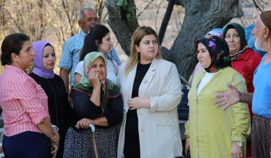 AK KADINLARDAN YANGIN BÖLGESİNE DESTEK ZİYARETİ