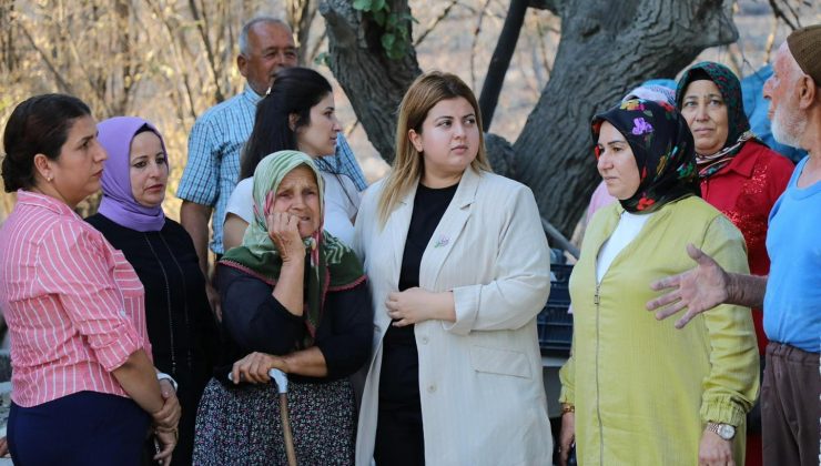 AK KADINLARDAN YANGIN BÖLGESİNE DESTEK ZİYARETİ