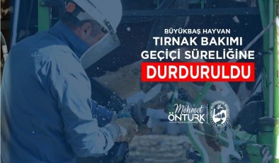 HBB, BÜYÜKBAŞ HAYVAN TIRNAK BAKIM HİZMETİNİ GEÇİCİ OLARAK DURDURDU