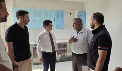 KAYMAKAM EROĞLU,  AŞAĞI KEPİRCE KÖY EVLERİNDEKİ ÇALIŞMALARI İNCELEDİ   