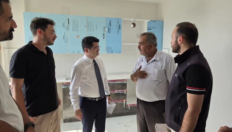 KAYMAKAM EROĞLU,  AŞAĞI KEPİRCE KÖY EVLERİNDEKİ ÇALIŞMALARI İNCELEDİ   