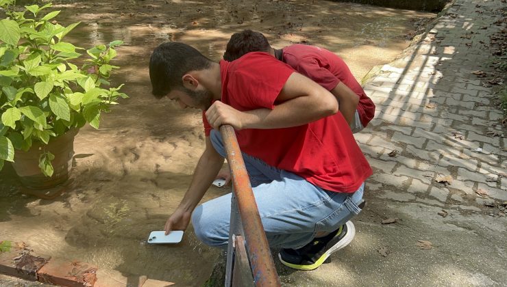 SICAKLIĞIN 45 DERECEYİ BULMASIYLA TELEFONLARINI SUDA SOĞUTTULAR 