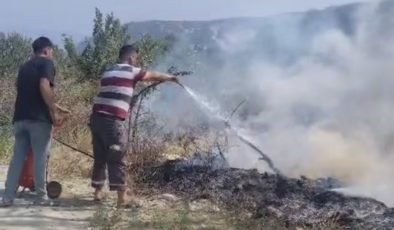 HATAY’DA SICAKTAN KOPAN ELEKTRİK TELİ YANGINA NEDEN OLDU  