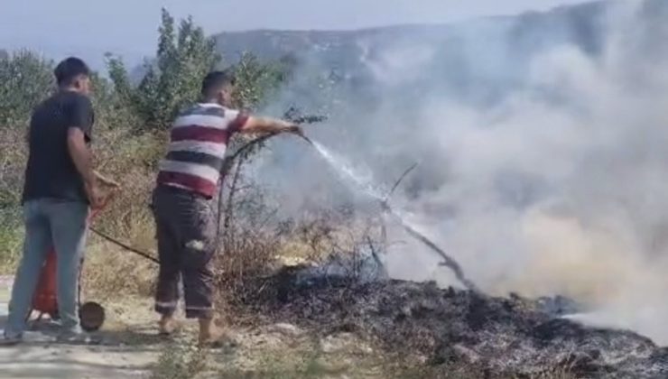 HATAY’DA SICAKTAN KOPAN ELEKTRİK TELİ YANGINA NEDEN OLDU  
