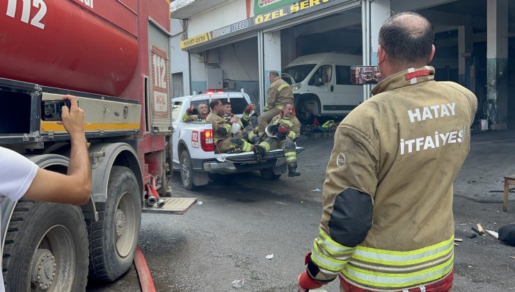 HATAY’DA MOBİLYA ATÖLYESİNDE YANGIN   