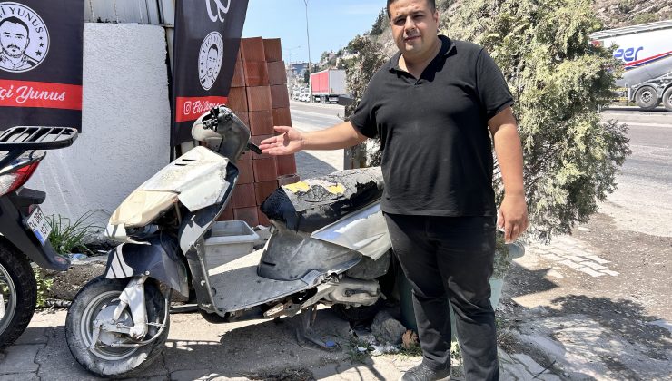 MOTORU ÇALAMAYINCA HIZ GÖSTERGESİNİ ÇALAN HIRSIZ KAMERADA  