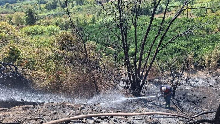 SAMANDAĞ’DA BAHÇE YANGINI KISA SÜREDE SÖNDÜRÜLDÜ   