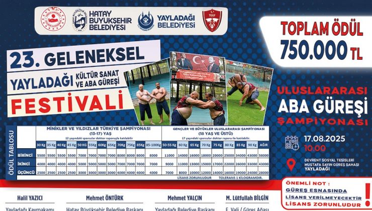 YAYLADAĞI KÜLTÜR SANAT VE ABA GÜREŞİ FESTİVALİ BAŞLIYOR