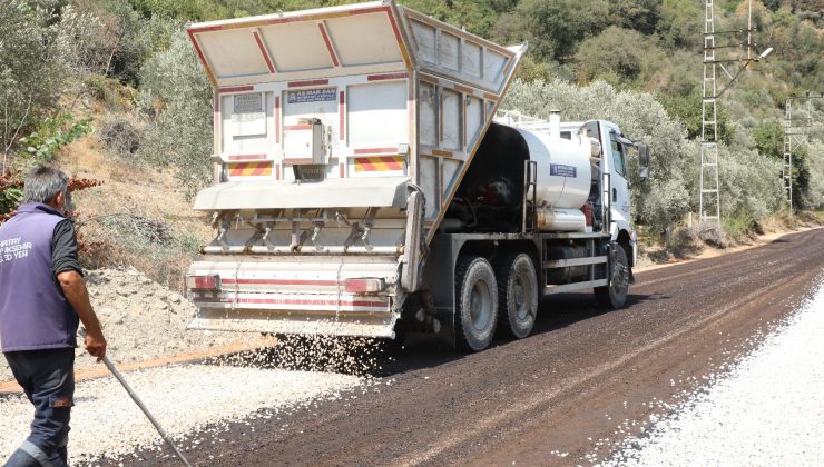 BÜYÜKŞEHİR YOL ÇALIŞMALARINI SÜRDÜRÜYOR