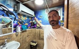 KAVURUCU SICAĞA KARŞI İŞLETMESİNİN 2 BUÇUK METREKARELİK TUVALETİNE KLİMA TAKTIRDI 