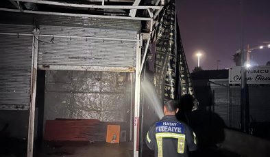 ANTAKYA’DA METRUK İŞ YERİNDE YANGIN ÇIKTI   