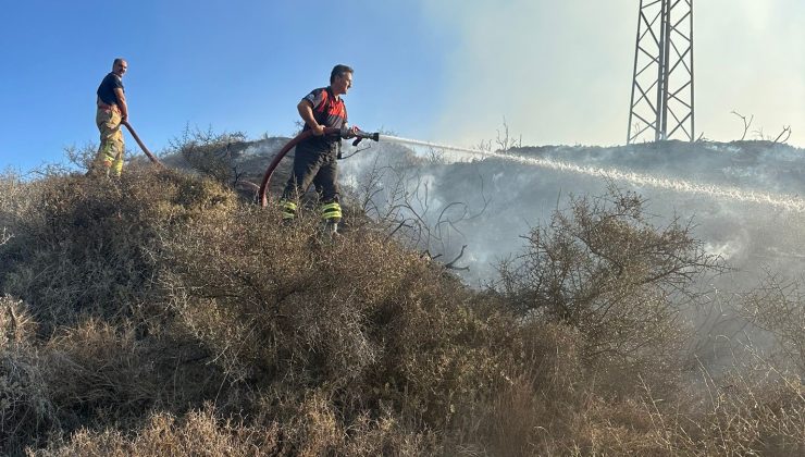 SAMANDAĞ’DA ARAZİ YANGINI 
