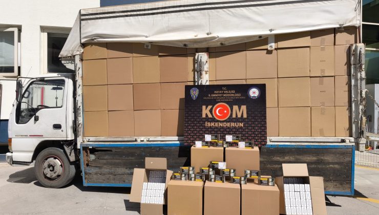 HATAY’DA 2 MİLYON 760 BİN ADET GÜMRÜK KAÇAĞI MAKARON ELE GEÇİRİLDİ   