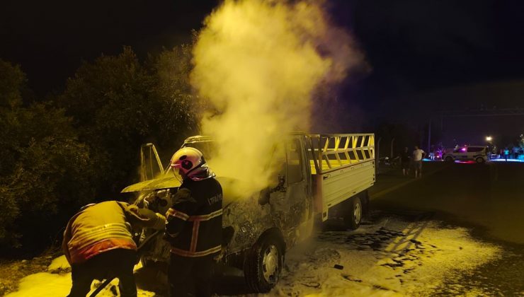 ALEVLERE TESLİM OLAN KAMYONET KULLANILMAZ HALE GELDİ   