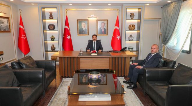 VALİ MASATLI, ÜLKÜ OCAKLARI HATAY İL BAŞKANI ÇELİK’İ KABUL ETTİ