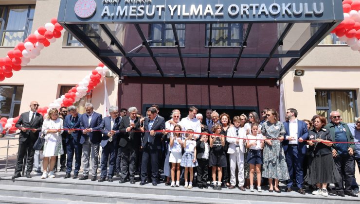 MESUT YILMAZ ORTAOKULU TÖRENLE AÇILDI