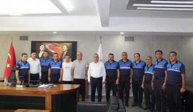 BAŞKAN SARI ZABITA PERSONELLERİ KABUL ETTİ