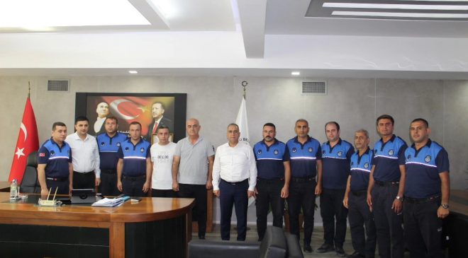 BAŞKAN SARI ZABITA PERSONELLERİ KABUL ETTİ