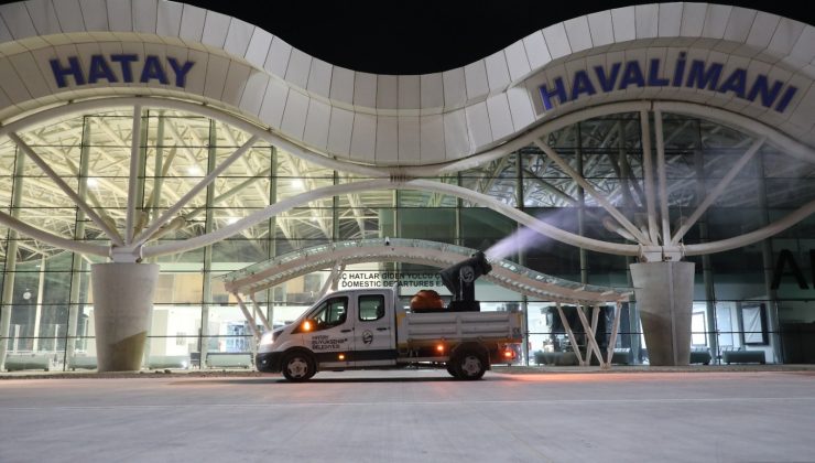 HBB’DEN HAVALİMANINA İLAÇLAMA ÇALIŞMALARI