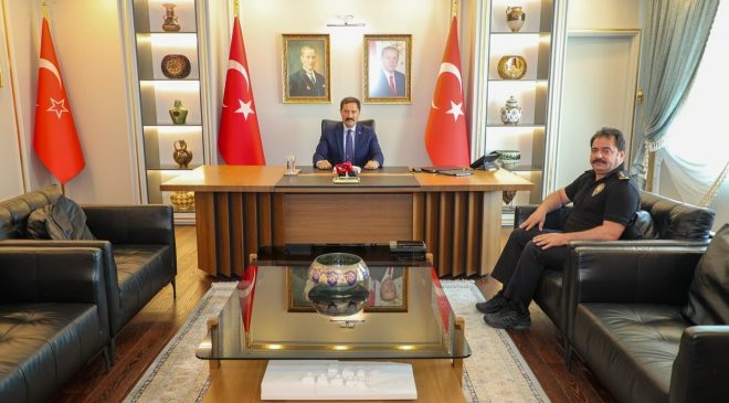 HATAY İL EMNİYET MÜDÜRÜ GÖKCE’DEN VALİ MASATLI’YA VEDA ZİYARETİ