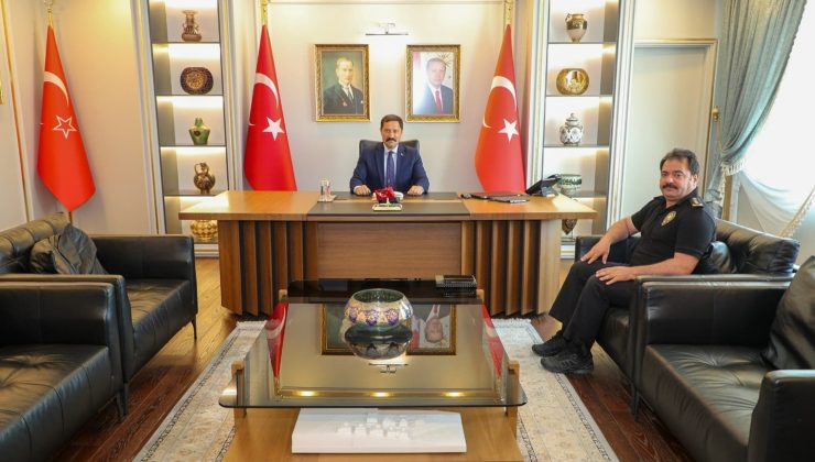 HATAY İL EMNİYET MÜDÜRÜ GÖKCE’DEN VALİ MASATLI’YA VEDA ZİYARETİ