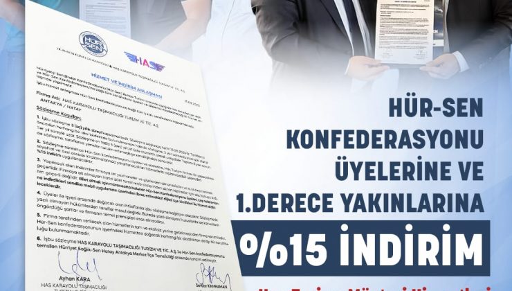 HÜR-SEN ÜYELERİNE VE YAKINLARINA HAS TURİZM’DE %15 İNDİRİM