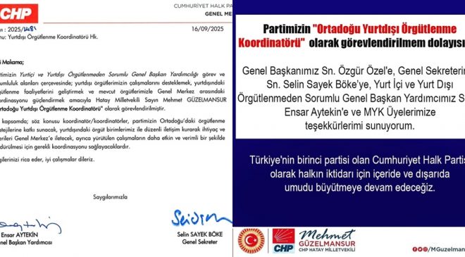 CHP’Lİ GÜZELMANSUR’A YENİ GÖREV