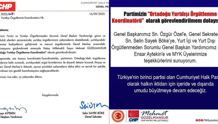 CHP’Lİ GÜZELMANSUR’A YENİ GÖREV