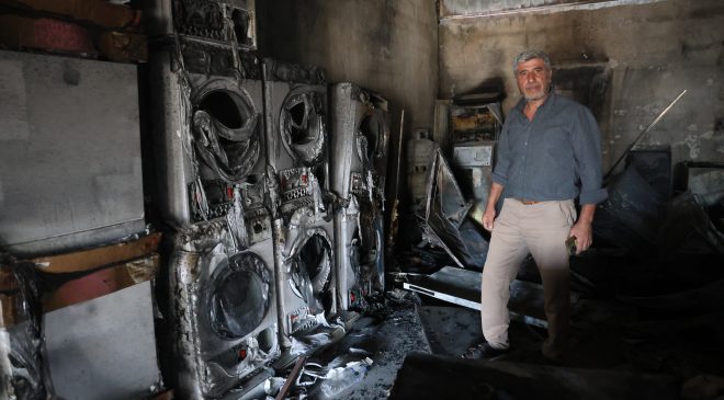 BEYAZ EŞYA BAYİSİNDE ÇIKAN YANGINDA, 3 MİLYON TL DEĞERİNDEKİ EŞYALAR KÜLE DÖNDÜ 