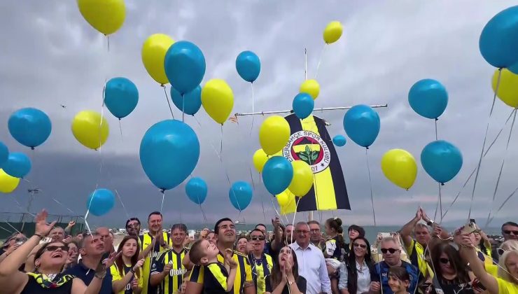 SARI LACİVERTLİ BALONLAR KANSERİ YENEN FENERBAHÇELİ TAMER TALHA İÇİN GÖKYÜZÜNE BIRAKILDI  