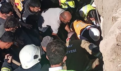 ŞANTİYE ALANINDA YAŞANAN GÖÇÜKTE CAN PAZARI   
