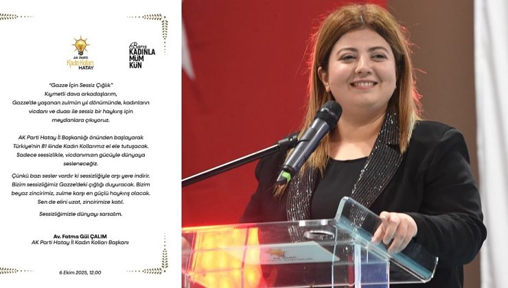 ÇALIM’DAN GAZZE İÇİN BEYAZ ZİNCİR ÇAĞRISI