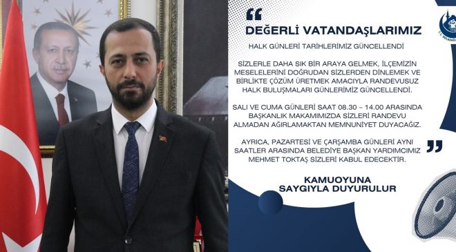 BAŞKAN YALÇIN HALKI DİNLEYECEK