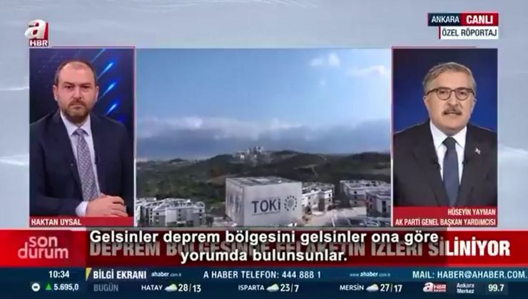 YAYMAN: “DEPREM BÖLGESİ YENİDEN DOĞUYOR, TÜRKİYE YENİDEN YÜKSELİYOR”