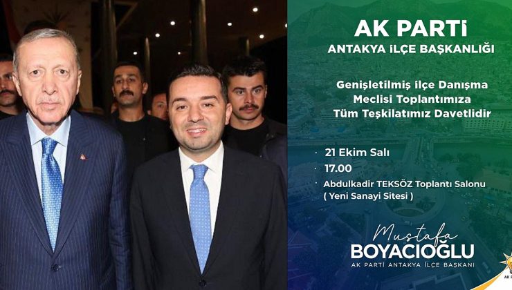 BOYACIOĞLU’NDAN BİRLİK TOPLANTISINA DAVET