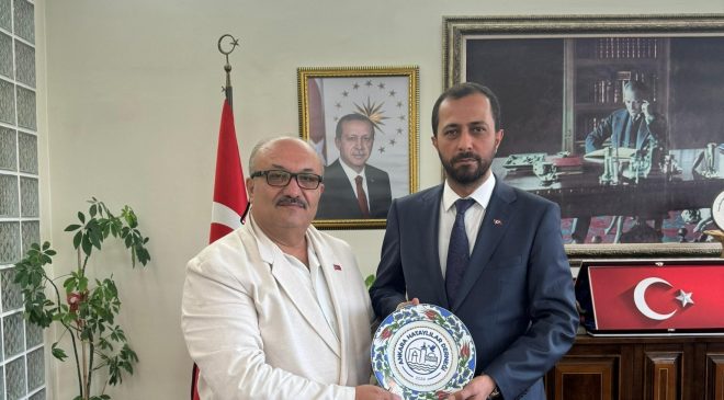 BAŞKAN YALÇIN HATKON HEYETİNİ KABUL ETTİ