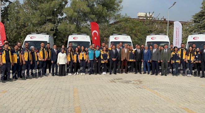 HATAY’DA 12 YENİ AMBULANS HİZMETE ALINDI 