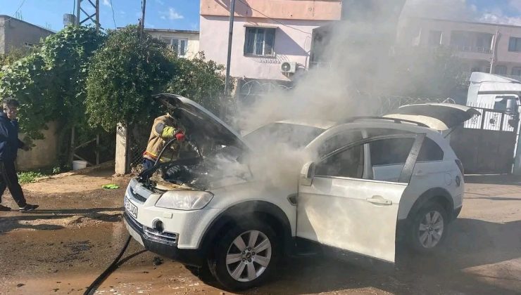 KIRIKHAN’DA CİP YANDI 