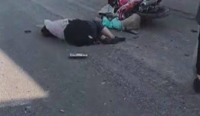 HATAY’DA OTOMOBİLLE, MOTOSİKLET ÇARPIŞTI: 2 YARALI   