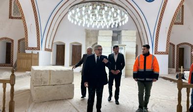 YAYMAN HABİB-İ NECCAR CAMİ İNŞAATINI İNCELEDİ